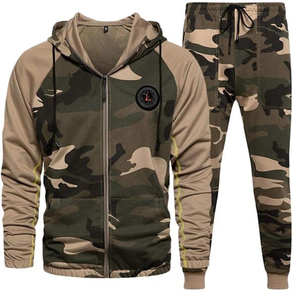 Mens Sweatsuits 2 Piece Hoodie Tracksuit Casual Comfy Camo Suits for Men